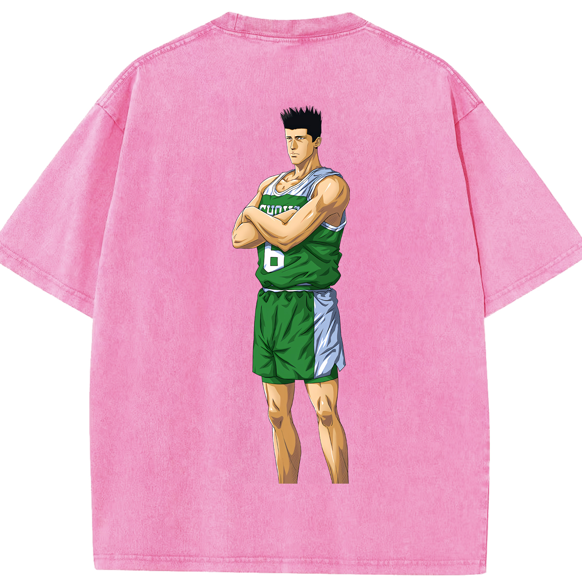 SLAM DUNK／スラムダンク 綿100% ヴィンテージ風 半袖Tシャツ（背面プリント）